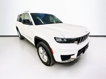 2024 Jeep Grand Cherokee L Laredo 4x4 in a Bright White Clear Coat exterior color and Blackinterior. Sheridan Motors Auto (307) 218-2217 sheridanmotors.com 