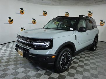 2024 Ford Bronco Sport Outer Banks in a Cactus Gray exterior color and Ebony Roast Lthr Triminterior. Ontario Auto Center ontarioautocenter.com 