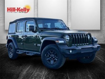 2020 Jeep Wrangler Unlimited Sport in a Sarge Green Clear Coat exterior color and Blackinterior. Hill-Kelly Dodge (850) 786-2130 hillkellydodge.com 