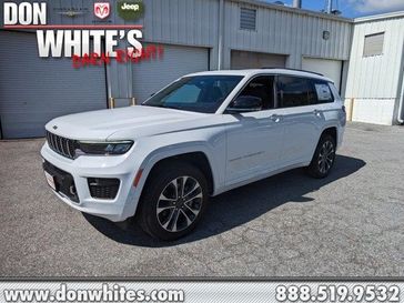 2023 Jeep Grand Cherokee L Overland in a Bright White Clear Coat exterior color and Global Blackinterior. Don White's Timonium Chrysler Dodge Jeep Ram 410-881-5409 donwhites.com 