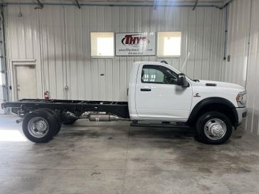 2024 RAM 5500 Chassis Cab Tradesman in a Bright White Clear Coat exterior color and Diesel Gray/Blackinterior. Thys Motor Company 319-318-6640 pixelmotiondemo.com 