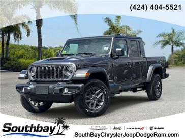 New 2026 Jeep Gladiator Sport S 4x4 in a Granite Crystal Metallic Clear Coat exterior color and Blackinterior. Southbay Chrysler Jeep Dodge Ram (424) 404-5521 pixelmotiondemo.com 