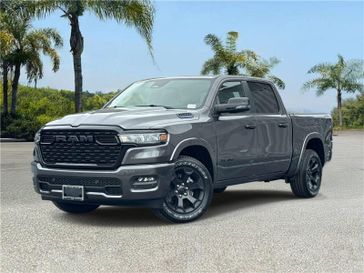 New 2026 RAM 1500 Big Horn Crew Cab 4x2 5'7' Box in a Granite Crystal Metallic Clear Coat exterior color and Blackinterior. Southbay Chrysler Jeep Dodge Ram (424) 404-5521 pixelmotiondemo.com 