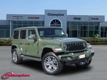 2024 Jeep Wrangler 4-door High Altitude 4xe in a Sarge Green Clear Coat exterior color and NAPPA LEATHERinterior. Champion Chrysler Jeep Dodge Ram 800-549-1084 pixelmotiondemo.com 