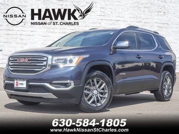 2019 GMC Acadia SLT in a Blue Steel Metallic exterior color and Jet Blackinterior. Glenview Luxury Imports 847-904-1233 glenviewluxuryimports.com 
