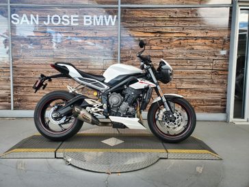 2019 Triumph Street Triple RS in a White exterior color. San Jose BMW Motorcycles 408-618-2154 sjbmw.com 