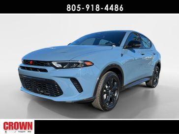 2024 Dodge Hornet R/T in a Blue Steele exterior color and Blackinterior. Ventura Auto Center 866-978-2178 venturaautocenter.com 