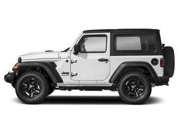 New 2026 Jeep Wrangler Willys in a Bright White Clear Coat exterior color and Blackinterior. Perkins La Junta 719-383-2250 perkinslajunta.com 