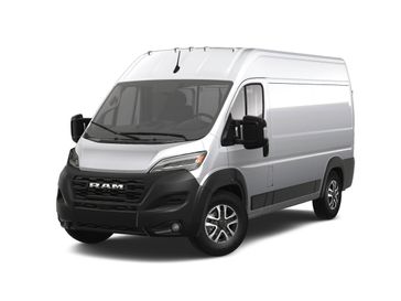 2023 RAM Promaster 2500 Cargo Van High Roof 136' Wb in a Bright Silver Metallic Clear Coat exterior color and Blackinterior. Melloy Dodge RAM FIAT 505-588-4459 melloydodge.com 