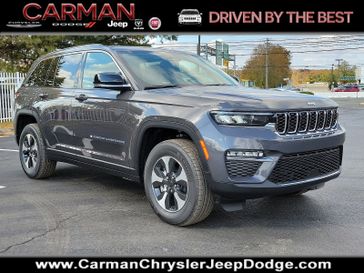 2024 Jeep Grand Cherokee 4xe in a Baltic Gray Metallic Clear Coat exterior color and Global Black - B6X7interior. Carman Chrysler Jeep Dodge Ram 302-317-2378 carmanchryslerjeepdodge.com 