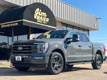 2021 Ford F-150 Lariat in a Lead Foot exterior color and Ebonyinterior. Jim Baier Inc 319-372-1012 jimbaier.com 