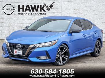 2020 Nissan Sentra SR in a Electric Blue Metallic exterior color and Sportinterior. Glenview Luxury Imports 847-904-1233 glenviewluxuryimports.com 
