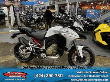 2023 Ducati MULTISTRADA V4 S  in a ICEBERG WHITE exterior color. Del Amo Motorsports of Redondo Beach (424) 304-1660 delamomotorsports.com 