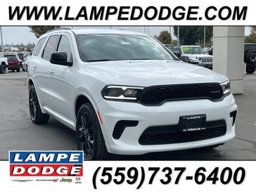 2023 Dodge Durango Gt Rwd in a White Knuckle Clear Coat exterior color and Blackinterior. Lampe Chrysler Dodge Jeep RAM 559-471-3085 pixelmotiondemo.com 