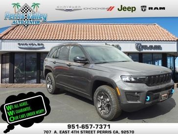 2024 Jeep Grand Cherokee Carb State Edition 4xe in a Baltic Gray Metallic Clear Coat exterior color and Global Blackinterior. Perris Valley Chrysler Dodge Jeep Ram 951-355-1970 perrisvalleydodgejeepchrysler.com 