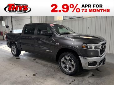 New 2026 RAM 1500 Big Horn Crew Cab 4x4 5'7' Box in a Granite Crystal Metallic Clear Coat exterior color and Blackinterior. Thys Motor Company 319-318-6640 thysmotorco.com 