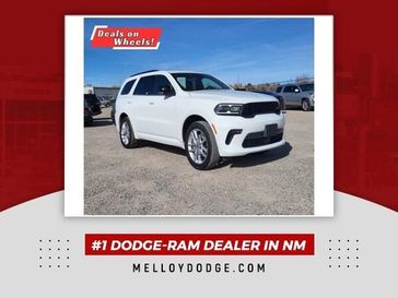 2023 Dodge Durango GT in a White Knuckle Clear Coat exterior color and Blackinterior. Melloy Dodge RAM FIAT 505-588-4459 melloydodge.com 