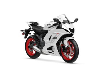 2023 Yamaha YZF in a Intensity White exterior color. New England Powersports 978 338-8990 pixelmotiondemo.com 