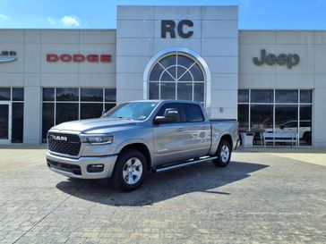 New 2025 RAM 1500 Big Horn Crew Cab 4x4 5'7' Box in a Billet Silver Metallic Clear Coat exterior color and Blackinterior. RC Chrysler Dodge Jeep Ram 304-714-2632 gorcauto.com 
