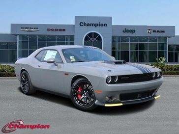 2023 Dodge Challenger Shakedown in a Destroyer Gray exterior color and SCAT PACK LOGOinterior. Champion Chrysler Jeep Dodge Ram 800-549-1084 pixelmotiondemo.com 