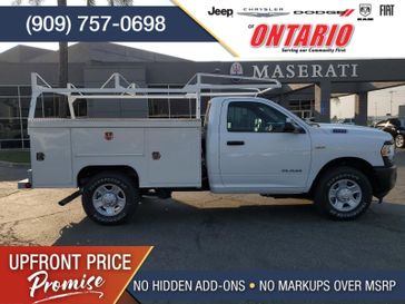 2021 RAM 2500 Tradesman in a Bright White Clear Coat exterior color and Diesel Gray/Blackinterior. Ontario Auto Center ontarioautocenter.com 