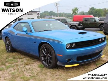 2023 Dodge Challenger R/T in a B5 Blue exterior color and Blackinterior. Watson Ludington Chrysler 231-239-6355 