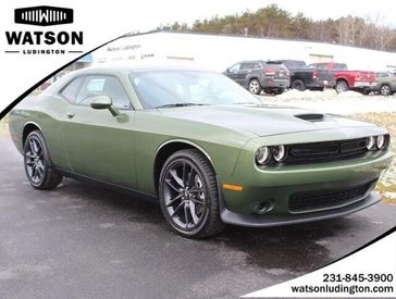 2023 Dodge Challenger Gt Awd in a F8 Green exterior color and Blackinterior. Watson Benzie, LLC 231-383-7836 watsonchryslerdodgejeep.com 