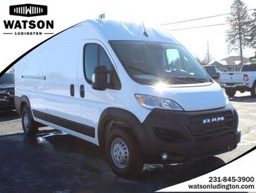 2024 RAM Promaster 2500 Tradesman Cargo Van High Roof 159' Wb in a Bright White Clear Coat exterior color. Watson Ludington Chrysler 231-239-6355 