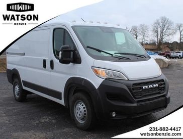 2024 RAM Promaster 1500 Tradesman Cargo Van Low Roof 136' Wb in a Bright White Clear Coat exterior color and Blackinterior. Watson Benzie, LLC 231-383-7836 watsonchryslerdodgejeep.com 