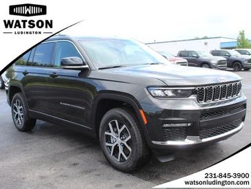 2023 Jeep Grand Cherokee L Limited 4x4 in a Rocky Mountain Pearl Coat exterior color and Global Blackinterior. Watson Ludington Chrysler 231-239-6355 