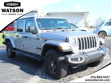 2021 Jeep Gladiator Sport S in a Billet Silver Metallic Clear Coat exterior color and Blackinterior. Watson's Manistee Chrysler Inc 231-299-8691 watsonsmanisteechrysler.com 