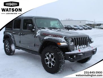 2021 Jeep Wrangler Unlimited Rubicon in a GRANITE exterior color and Blackinterior. Watson Benzie, LLC 231-383-7836 watsonchryslerdodgejeep.com 