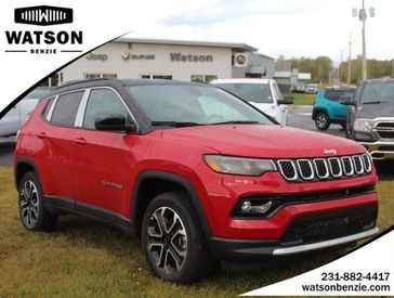 2024 Jeep Compass Limited 4x4 in a Black Clear Coat exterior color and Blackinterior. Watson Ludington Chrysler 231-239-6355 