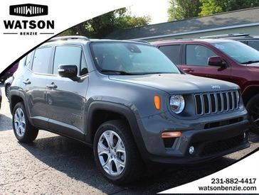 2022 Jeep Renegade Limited in a Sting-Gray Clear Coat exterior color and Ski Gray/Blackinterior. Watson Ludington Chrysler 231-239-6355 