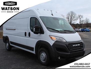 2024 RAM Promaster 2500 Tradesman Cargo Van High Roof 159' Wb in a Bright White Clear Coat exterior color and Blackinterior. Watson's Manistee Chrysler Inc 231-299-8691 watsonsmanisteechrysler.com 