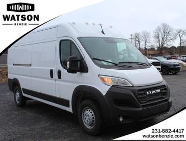 2024 RAM Promaster 2500 Tradesman Cargo Van High Roof 159' Wb in a Bright White Clear Coat exterior color and Blackinterior. Watson's Manistee Chrysler Inc 231-299-8691 watsonsmanisteechrysler.com 