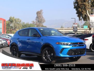 2024 Dodge Hornet R/T Plus Eawd in a Blu Bayou exterior color and Blackinterior. Glendora Chrysler Dodge Jeep Ram 909-506-2515 glendorachryslerjeepdodge.com 