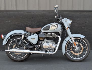 Used 2022 Royal Enfield CLASSIC 350  in a BLUE exterior color. Eurotek Oklahoma City 405.948.4000 eurotek-okc.com 