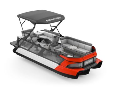 2024 Seadoo PB SWT CRUISE 21 170 CAT  in a Lava Red exterior color. Central Mass Powersports (978) 582-3533 centralmasspowersports.com 