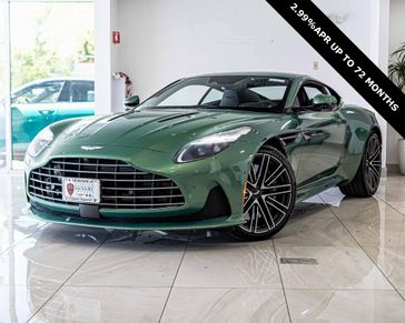 2024 Aston Martin DB12  in a IRIDESCENT EMER exterior color. Glenview Luxury Imports 847-904-1233 glenviewluxuryimports.com 