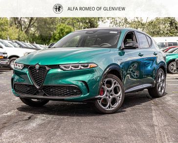 2024 Alfa Romeo Tonale Veloce in a Verde Fangio Tri Coat exterior color and Blackinterior. Glenview Luxury Imports 847-904-1233 glenviewluxuryimports.com 