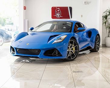 2024 Lotus Emira V6 First Edition in a SENECA BLUE exterior color. Glenview Luxury Imports 847-904-1233 glenviewluxuryimports.com 