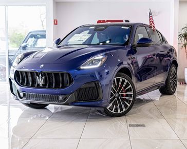 2024 Maserati Grecale Trofeo in a BLU INTENSO exterior color. Glenview Luxury Imports 847-904-1233 glenviewluxuryimports.com 