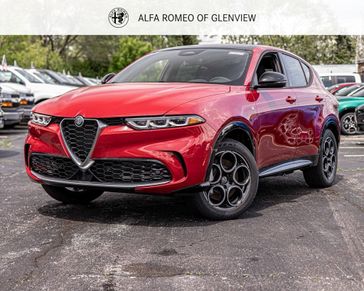 2024 Alfa Romeo Tonale Ti in a Alfa Rosso exterior color and Blackinterior. Glenview Luxury Imports 847-904-1233 glenviewluxuryimports.com 