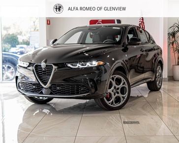2024 Alfa Romeo Tonale Ti in a Alfa Black exterior color and Blackinterior. Glenview Luxury Imports 847-904-1233 glenviewluxuryimports.com 