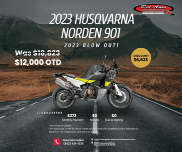 2023 HUSQVARNA NORDEN 901  in a BLACK exterior color. Del Amo Motorsports of Los Angeles (562) 262-9181 delamomotorsports.com 