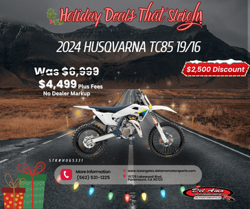 2024 HUSQVARNA TC 85 19&sol;16  in a WHITE exterior color. Del Amo Motorsports of Los Angeles (562) 262-9181 delamomotorsports.com 