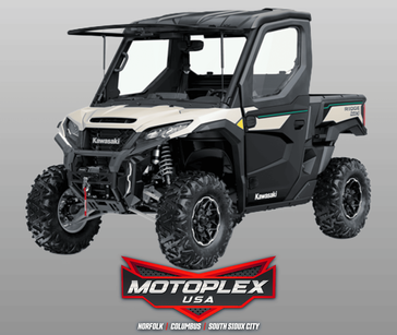 New 2027 Kawasaki RIDGE HVAC  in a Metallic Matte Whitish Beige / Flat Ebony exterior color. Motoplex USA (402) 379-8433 motoplexusa.com 