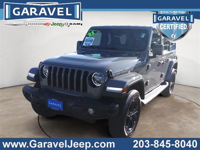 Used 2021 Jeep Wrangler Unlimited Sahara Altitude with VIN 1C4HJXEG0MW664493 for sale in Norwalk, CT