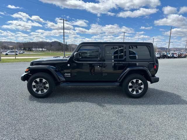 Used 2021 Jeep Wrangler Unlimited Sahara with VIN 1C4HJXEN9MW823610 for sale in Prairie Du Chien, WI